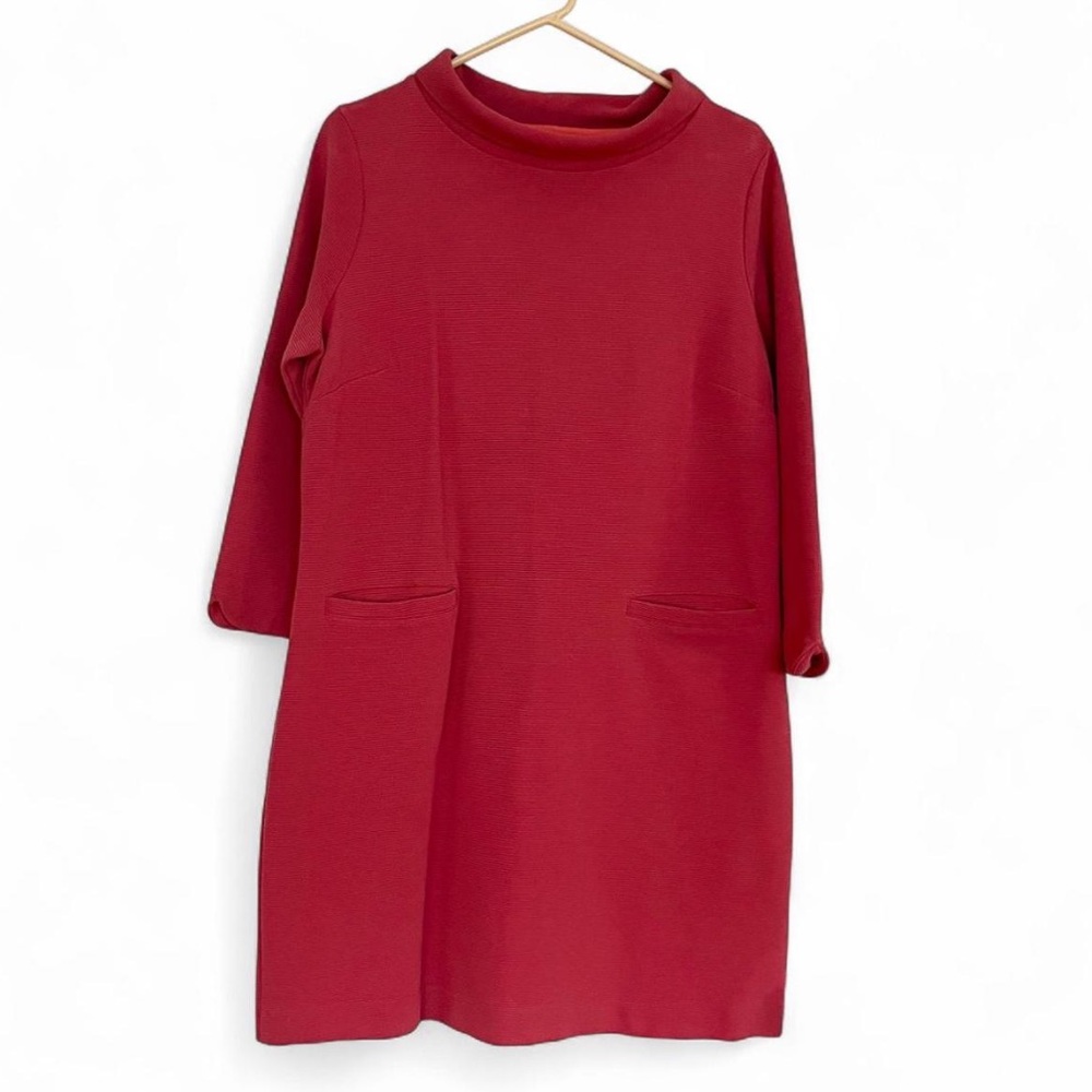 Bubblegum Pink Boden Dress Funnel Neck and Pockets